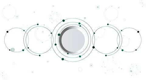 Abstract geometric background with a mesh of circles. Illustrazione stock