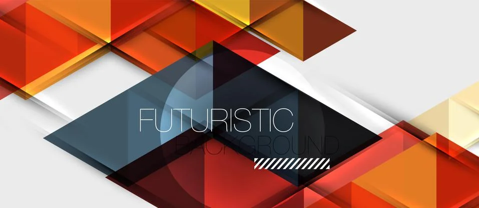 Abstract geometric background. Modern overlapping triangles. Unusual color Stock Illustration