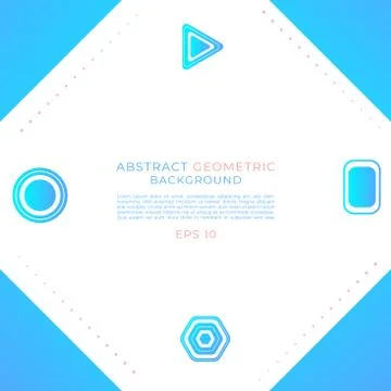 Abstract geometric background modern shape design color gradient blue tone Stock Illustration