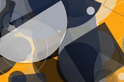 Abstract Geometric Background with Modern Shapes and Patterns Illustrazione stock
