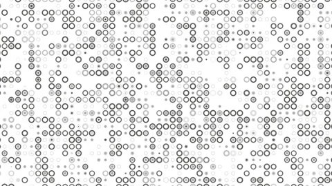 Abstract geometric background with monochrome circular grid pattern Vídeo Stock 335375456
