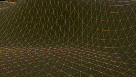 Abstract geometric background with moving digital landscape or waves. Stock Footage 112323608