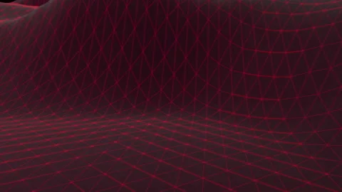 Abstract geometric background with moving digital landscape or waves. Stock Footage 112323863