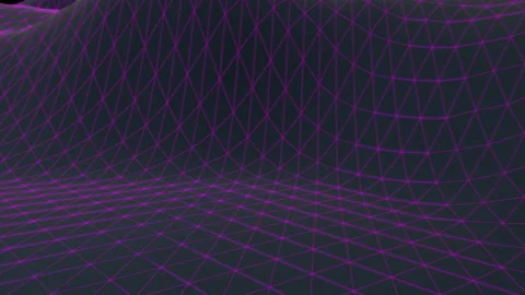 Abstract geometric background with moving digital landscape or waves. Stock Footage 112323992