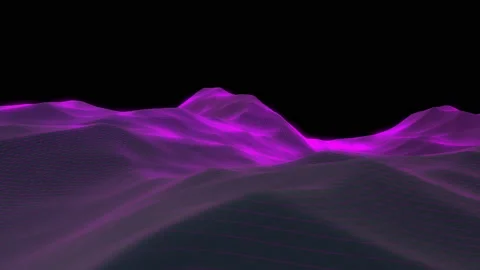 Abstract geometric background with moving digital landscape or waves. Stock Footage 112324245