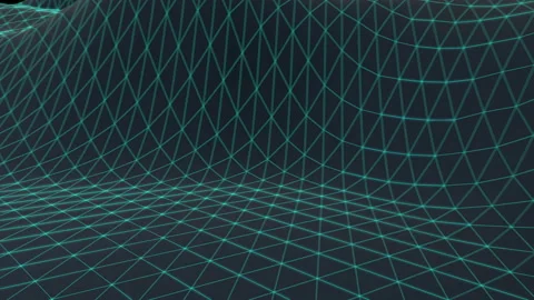 Abstract geometric background with moving digital landscape or waves. Stock Footage 112324277