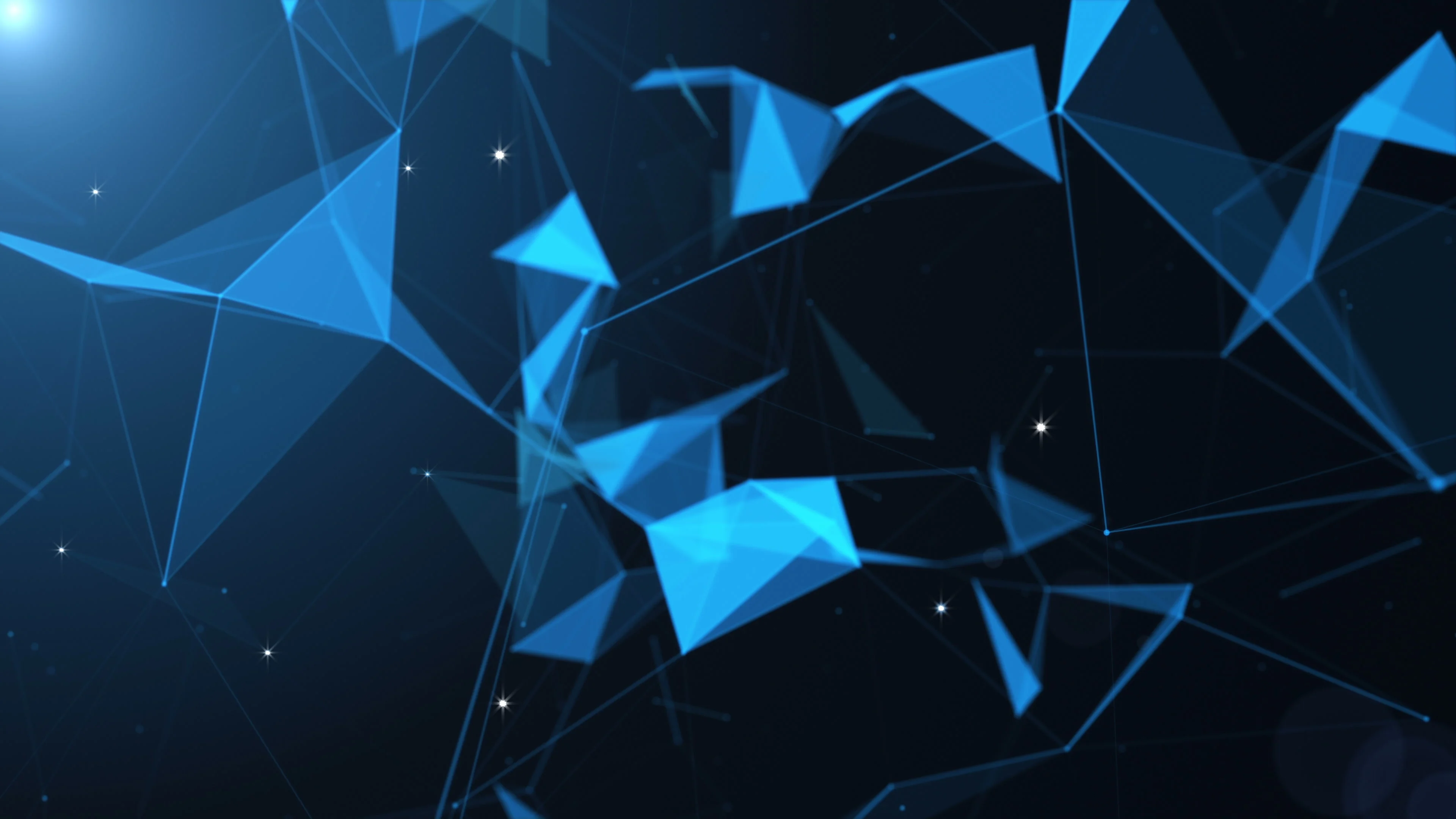 abstract geometric background with moving lines dots and triangles geometric background