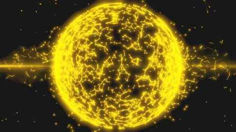 Abstract geometric background with moving lines, dots and triangles. Plexus Stock Footage 127788988