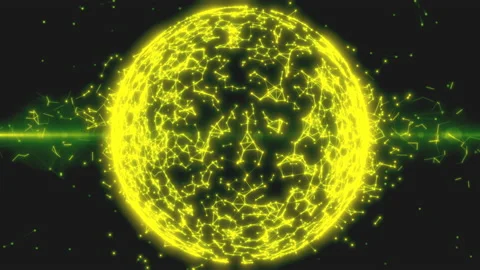 Abstract geometric background with moving lines, dots and triangles. Plexus Stock Footage 131892156