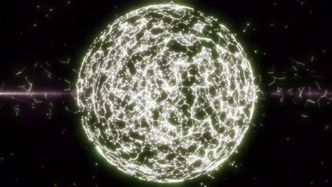 Abstract geometric background with moving lines, dots and triangles. Plexus Stock Footage 145818165