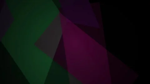 Abstract Geometric Background with Moving Purple and Green Translucent Poly.. Stock Footage 345275527