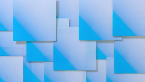 Abstract geometric background of multi-layered rectangles with soft gradients Stock Illustration