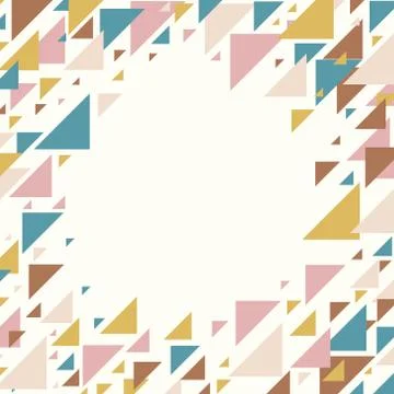 Abstract geometric background - multicolor pastel triangles mosaic pattern Stock Illustration
