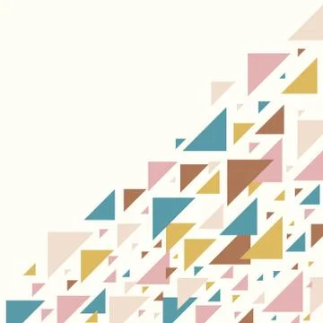 Abstract geometric background - multicolor pastel triangles mosaic pattern イラスト素材