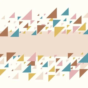 Abstract geometric background - multicolor pastel triangles mosaic pattern Illustrazione stock