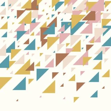 Abstract geometric background - multicolor pastel triangles mosaic pattern Illustrazione stock