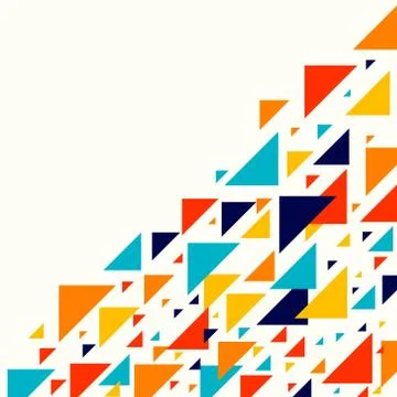 Abstract geometric background - multicolor triangles mosaic pattern Illustrazione stock