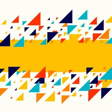 Abstract geometric background - multicolor triangles mosaic pattern Illustrazione stock