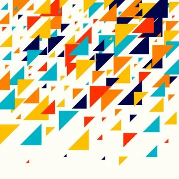 Abstract geometric background - multicolor triangles mosaic pattern Illustrazione stock