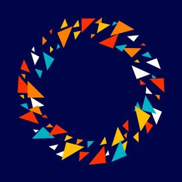 Abstract geometric background - multicolor triangles mosaic pattern イラスト素材