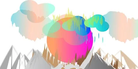 Abstract geometric background with multicolored elements. Vector illustrati.. Stock Illustration