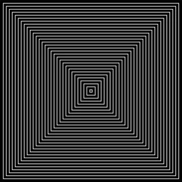 Abstract geometric background with optical effect. The diminishing square Stock Illustration