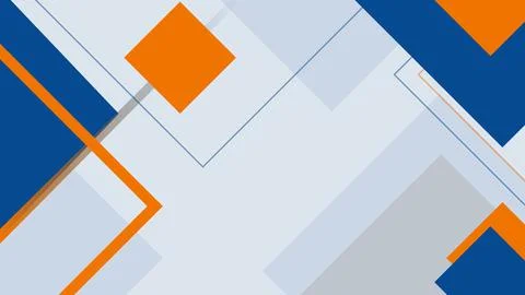 Abstract Geometric Background with Orange and Blue Shapes in Modern Design Stock Illustration