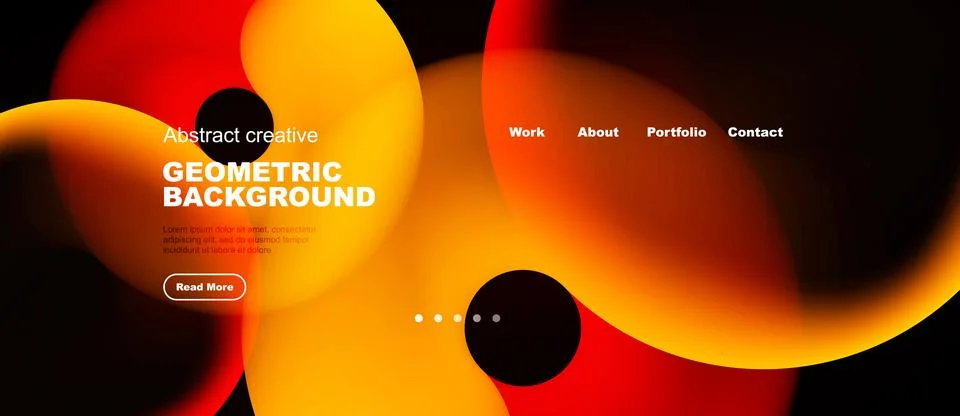 Abstract geometric background. Orange, red hues dominate design. Text element Illustrazione stock