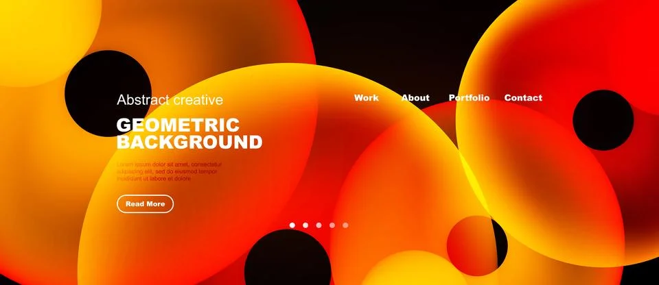 Abstract geometric background. Orange, red hues dominate design. Text element Stock Illustration