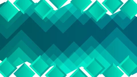 Abstract Geometric Background with Overlapping Blue and Turquoise Squared S.. Stock Illustration