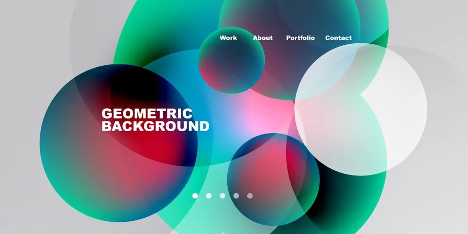Abstract geometric background. Overlapping circles create vibrant color 스톡 일러스트
