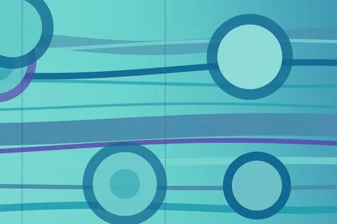 Abstract geometric background with overlapping circles and horizontal strip.. Stock Illustration