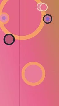 Abstract geometric background with overlapping circles in pink, orange, and.. Stock Illustration