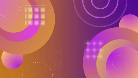 Abstract geometric background with overlapping circular gradients dotted sq.. Video stock 337072168