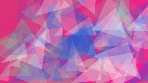 Abstract Geometric Background with Overlapping Colorful Triangles in Pink P.. Stock Illustration
