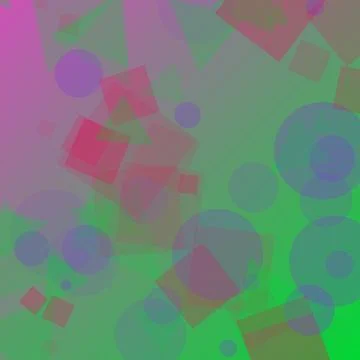 Abstract Geometric Background with Overlapping Colorful Squares Circles and.. 스톡 일러스트