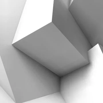 Abstract geometric background with overlapping cubes Stock Illustration