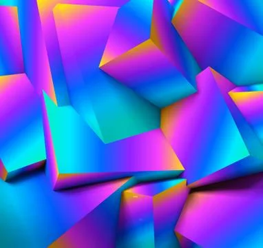 Abstract geometric background with overlapping cubes 스톡 일러스트