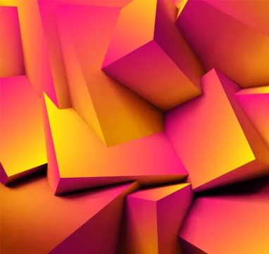 Abstract geometric background with overlapping cubes 스톡 일러스트