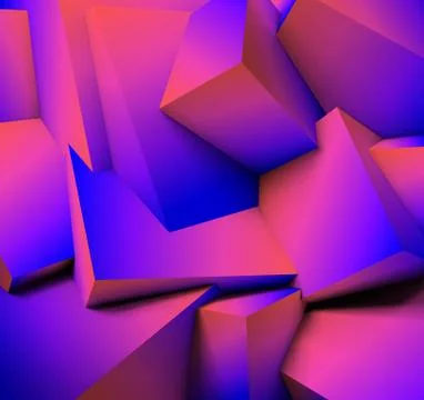 Abstract geometric background with overlapping cubes Stock Illustration