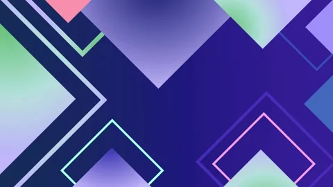 Abstract geometric background with overlapping gradient squares and diamond.. Stock Footage 335487152