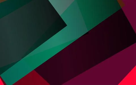 Abstract Geometric Background With Overlapping Green And Burgundy Diagonal .. Stock Illustration