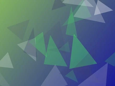 Abstract Geometric Background with Overlapping Green and Blue Transparent T.. Stock Illustration