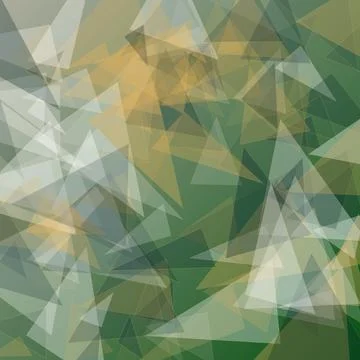 Abstract Geometric Background with Overlapping Green and Yellow Polygonal T.. イラスト素材