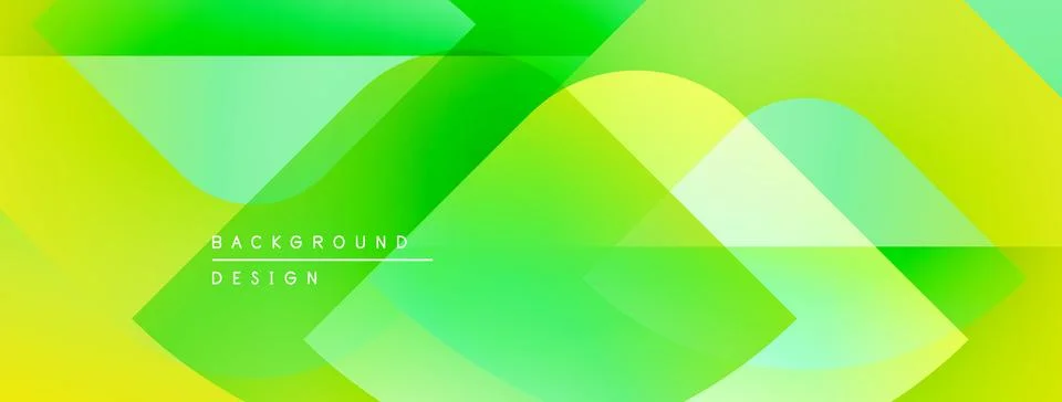 Abstract geometric background. Overlapping rectangles create vibrant green, Stock Illustration