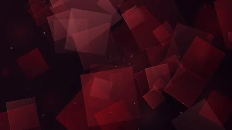 Abstract Geometric Background with Overlapping Red Squares Ilustración de archivo