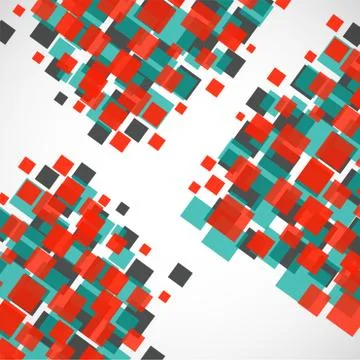 Abstract geometric background with overlapping squares. Vector Stock Illustration