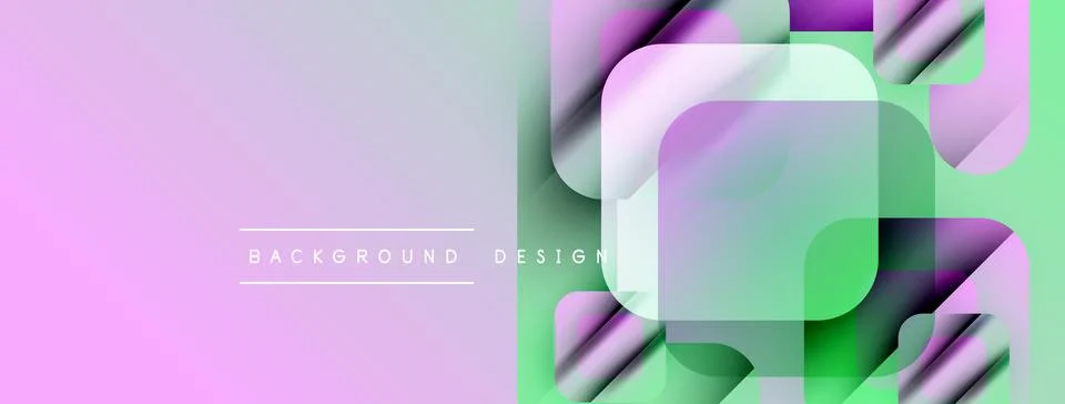 Abstract geometric background. Overlapping squares create vibrant color Illustrazione stock