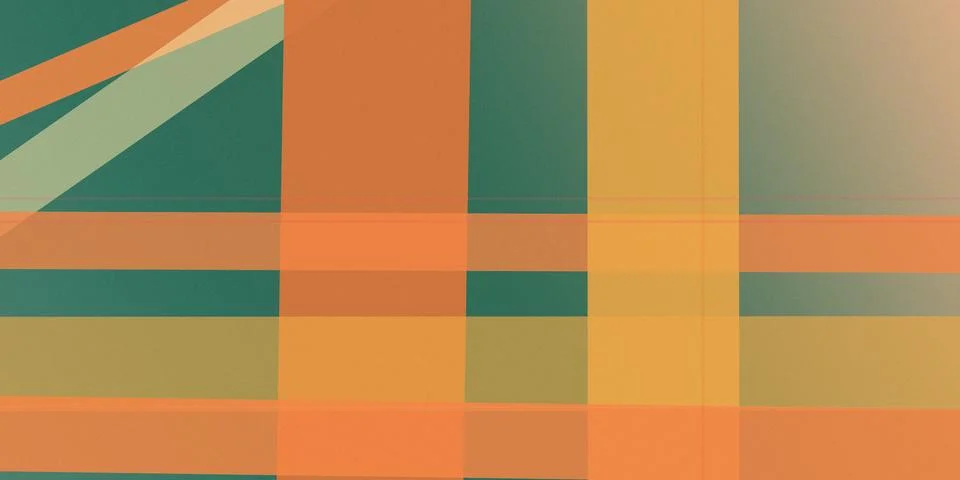 Abstract geometric background of overlapping squares in warm orange, green,.. 스톡 일러스트