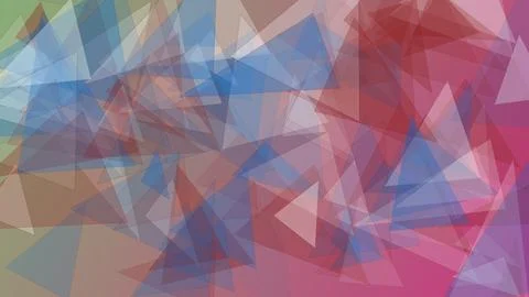 Abstract Geometric Background with Overlapping Translucent Blue and Red Tri.. Stock Illustration